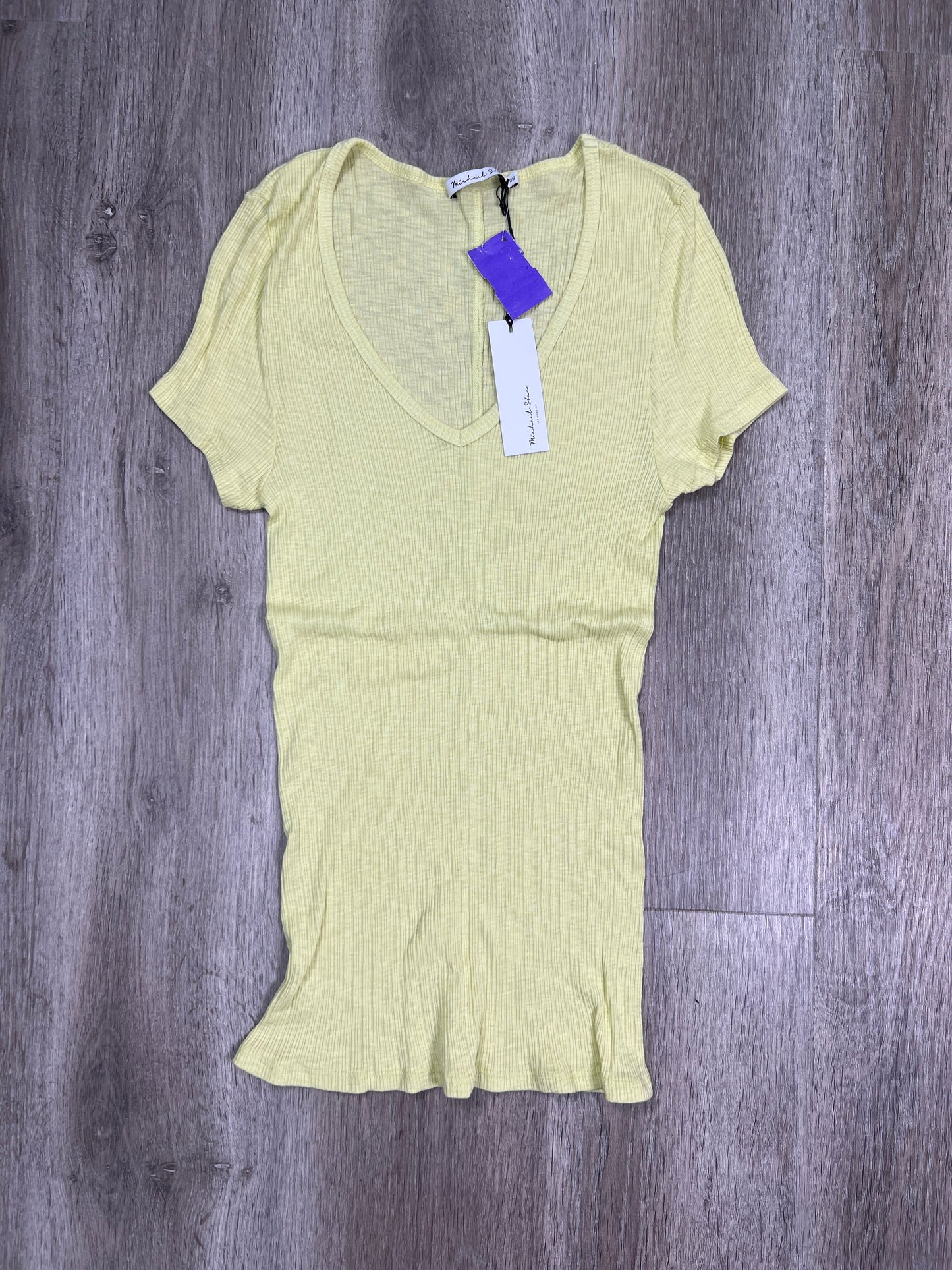 Yellow Top Short Sleeve Michael Stars, Size S