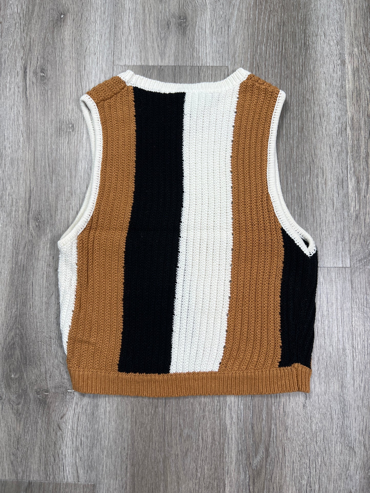 Black & Cream Vest Sweater Le Lis, Size S