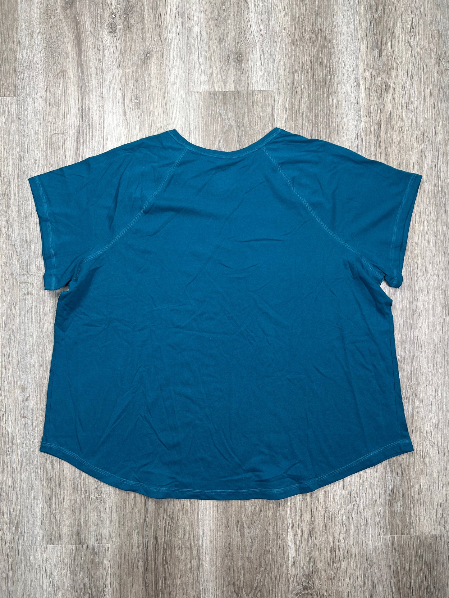 Teal Athletic Top Short Sleeve Tek Gear, Size 3x