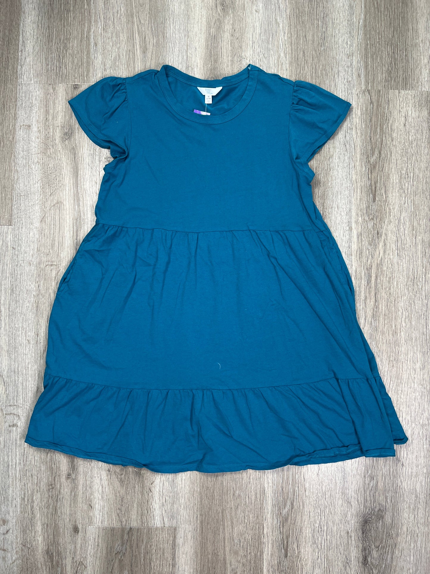 Blue Dress Casual Short Time And Tru, Size M