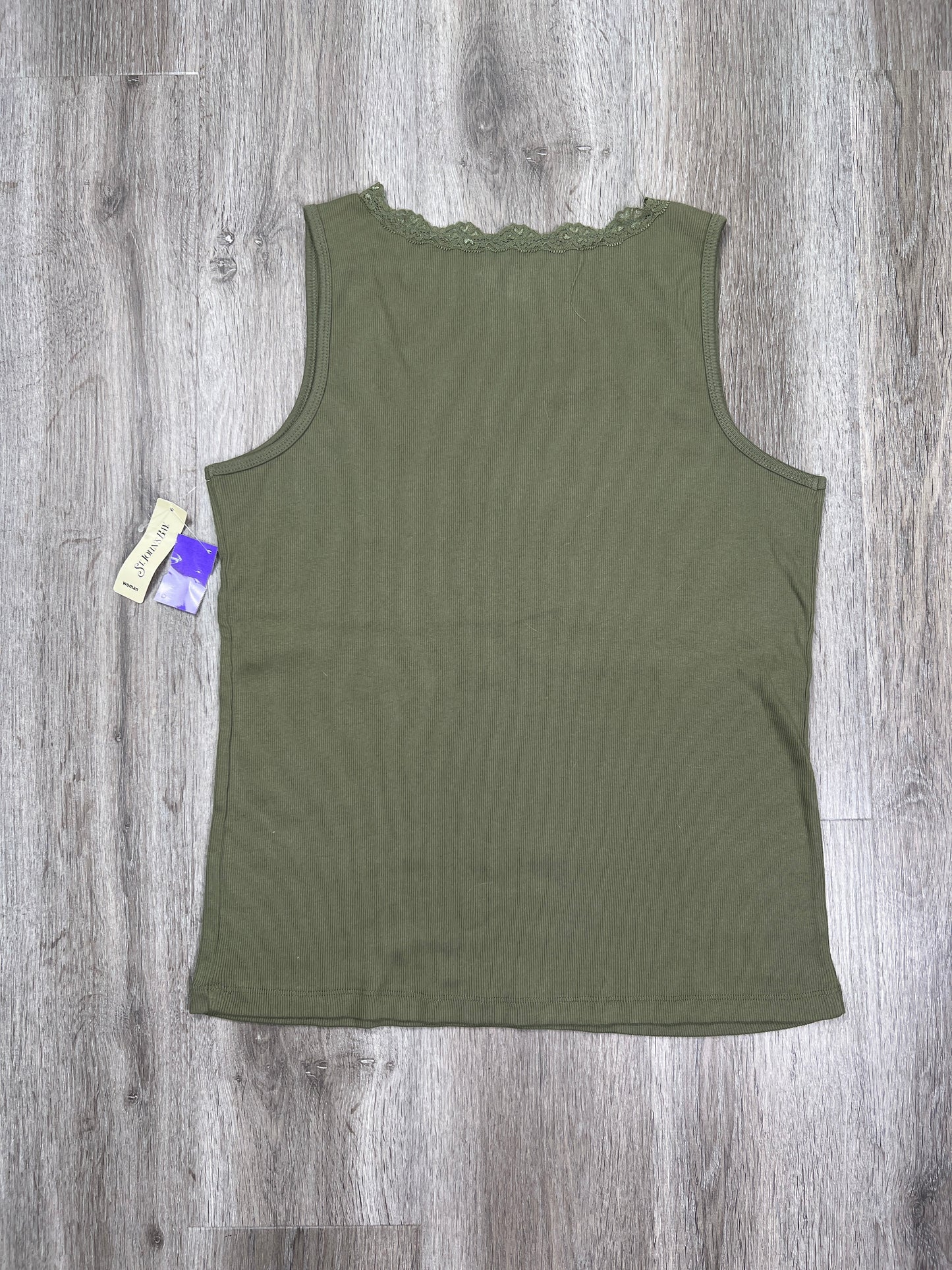 Green Tank Top St Johns Bay, Size 1x