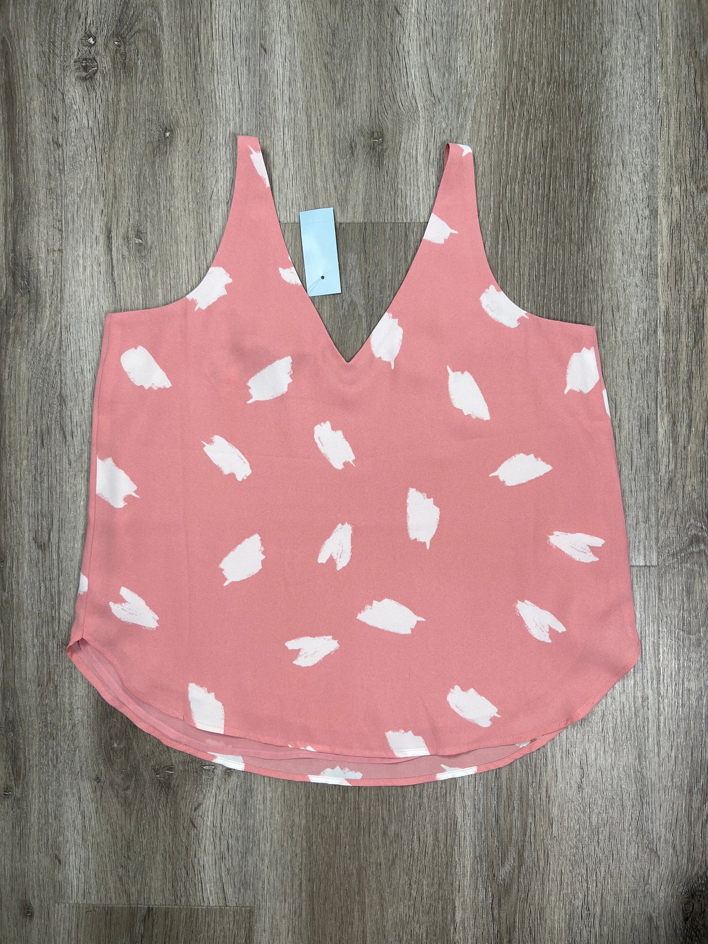 Pink & White Blouse Sleeveless Loft, Size Xs