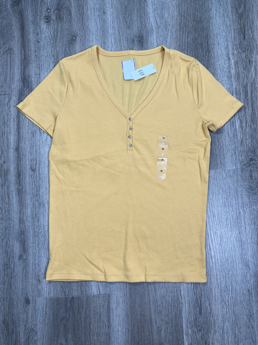 Yellow Top Short Sleeve Basic Gap, Size M