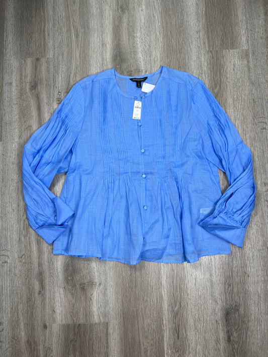 Blue Blouse Long Sleeve Banana Republic, Size L