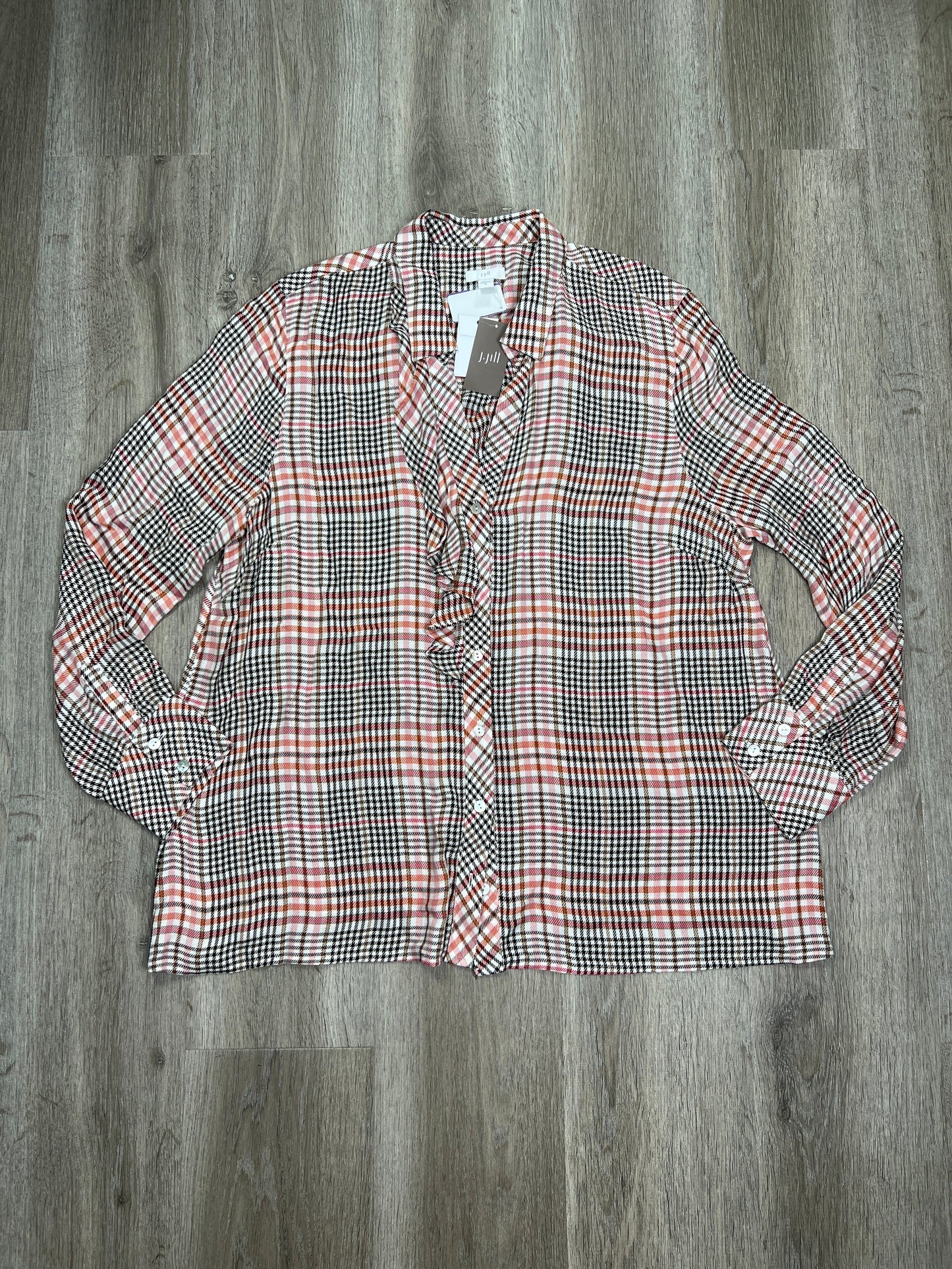 Plaid Pattern Blouse Long Sleeve J. Jill, Size Xl