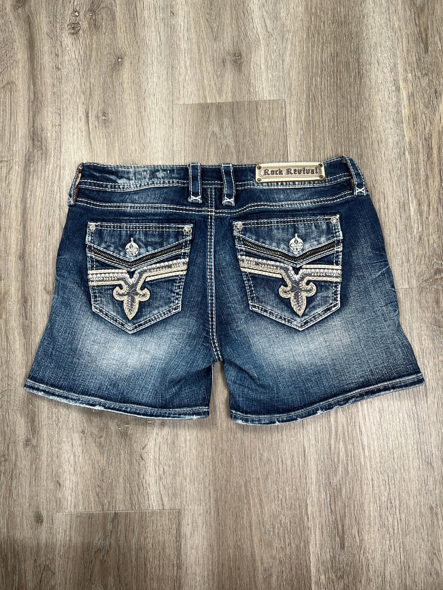 Blue Denim Shorts Rock Revival, Size L