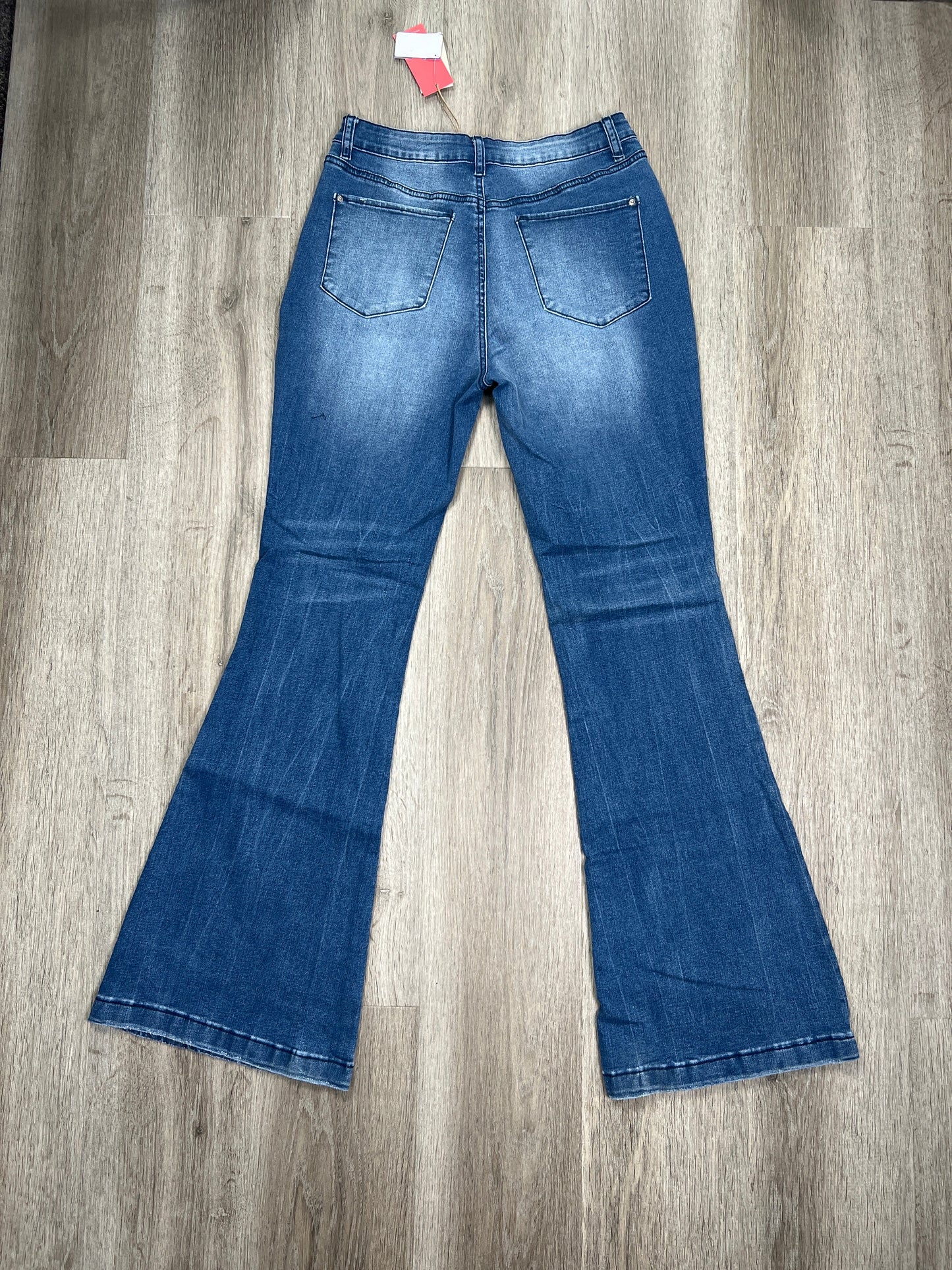 Blue Denim Jeans Flared Flamingo, Size 12