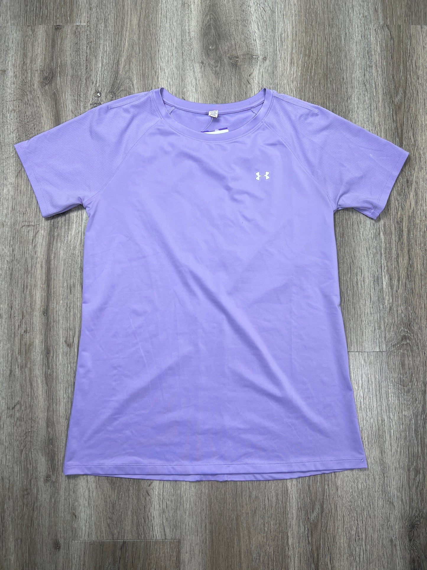 Purple Athletic Top Short Sleeve Under Armour, Size M