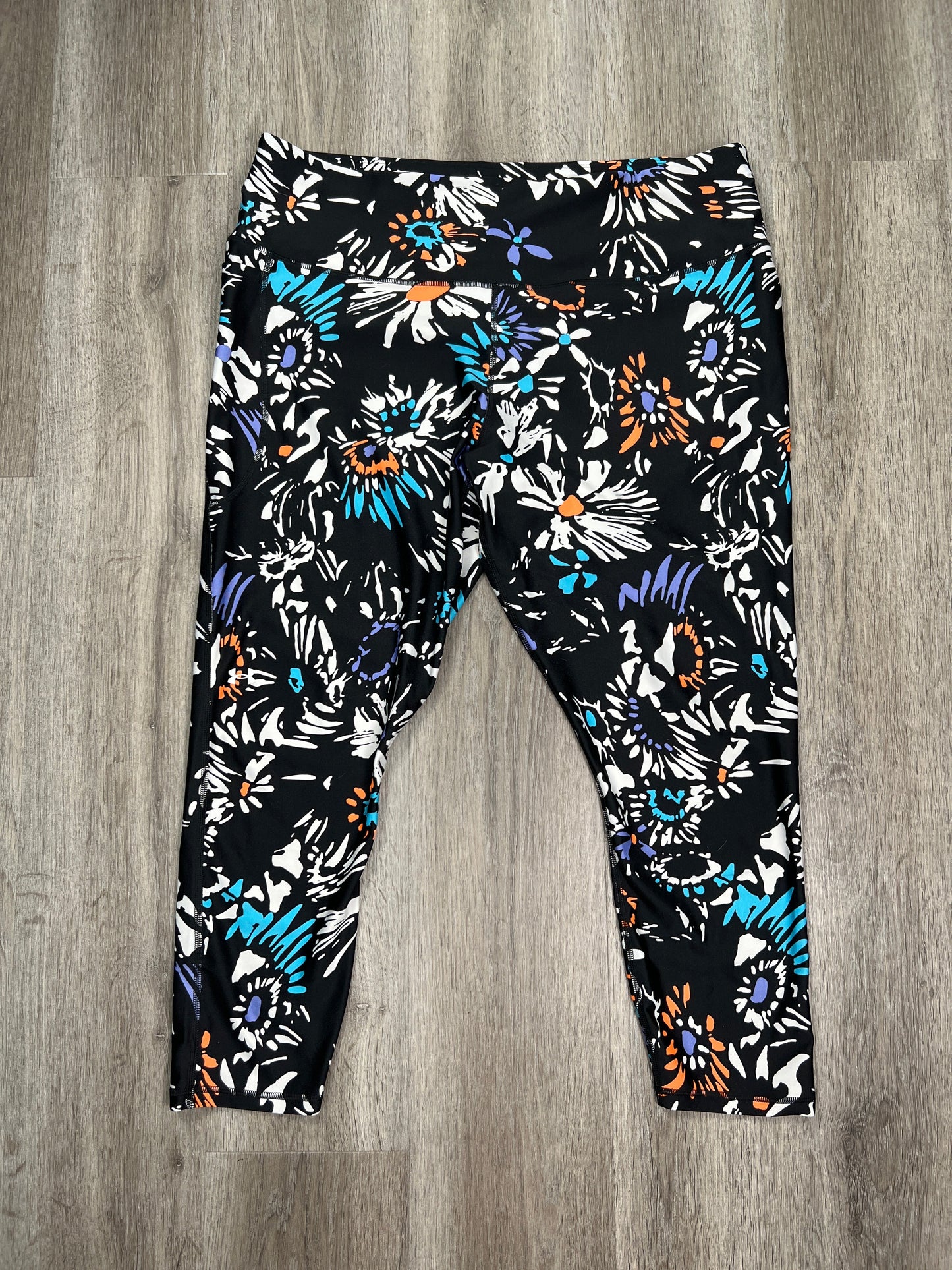 Floral Print Athletic Leggings Under Armour, Size 3x