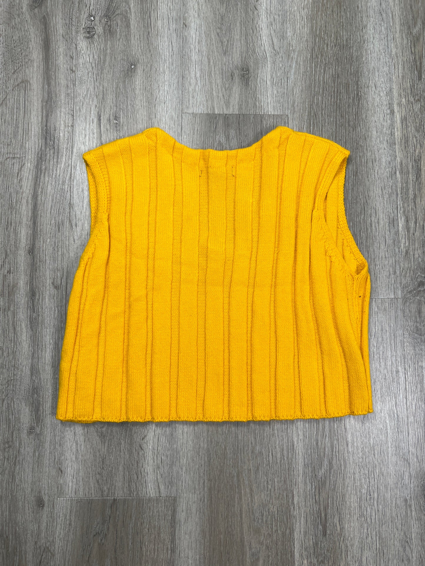 Vest Sweater By Forever 21 In Yellow, Size: M