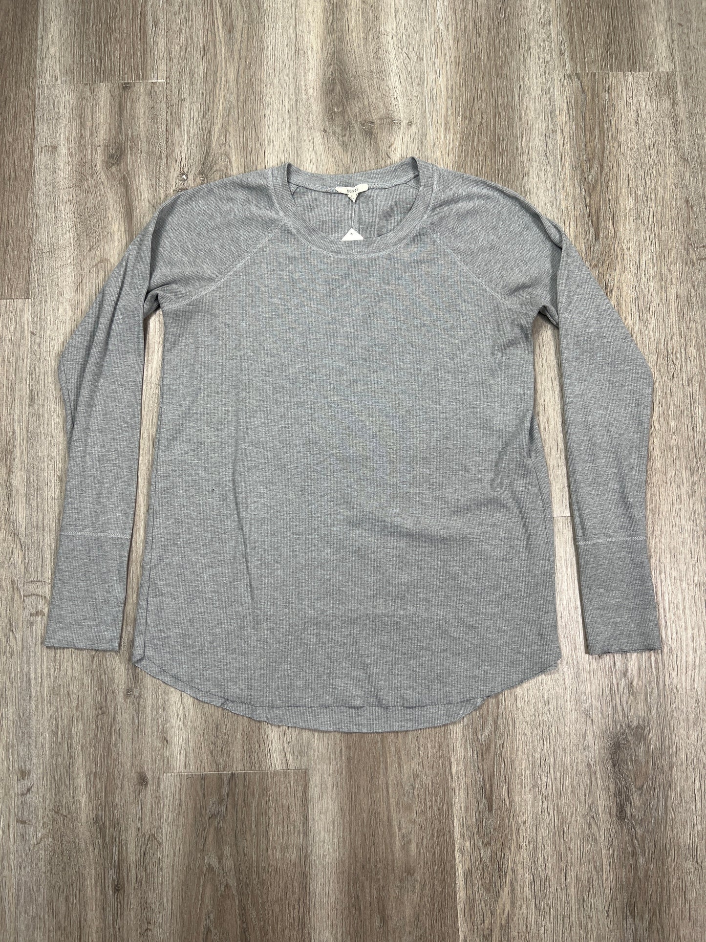 Top Long Sleeve Basic By Easel In Grey, Size: L