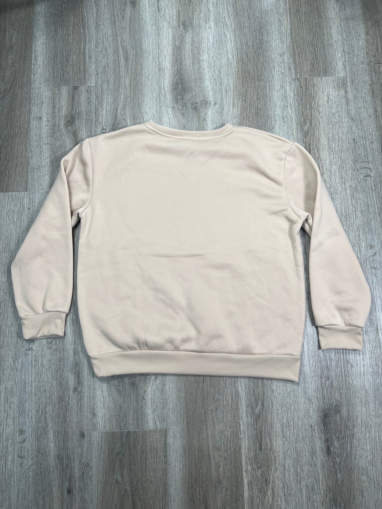 Sweatshirt Crewneck By Shein In Beige, Size: L