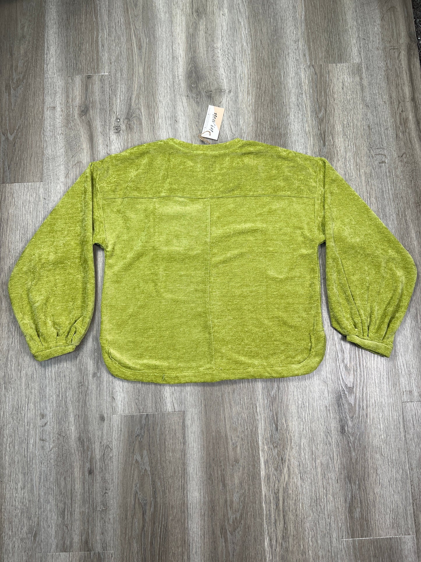 Top Long Sleeve By Cmc In Green, Size: L