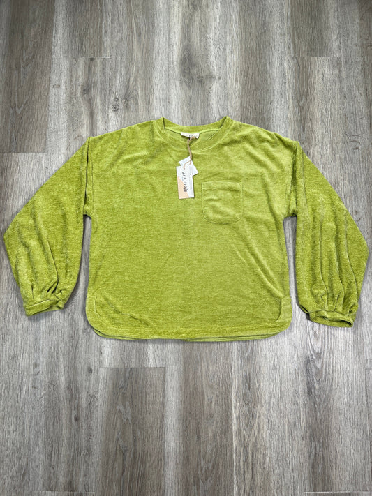 Top Long Sleeve By Cmc In Green, Size: L