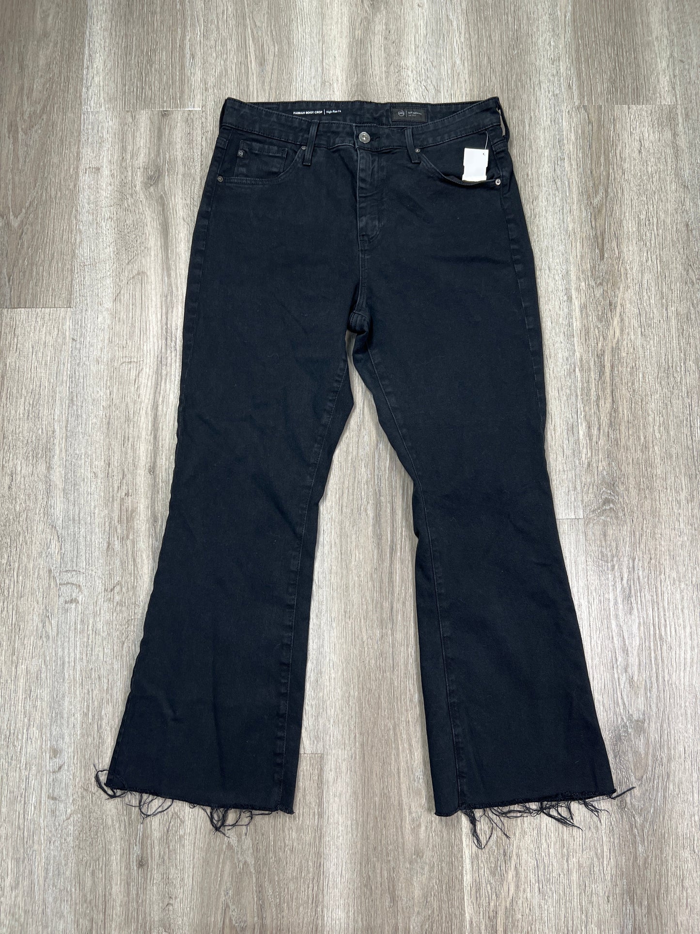 Jeans Boot Cut By Adriano Goldschmied In Black Denim, Size: 12