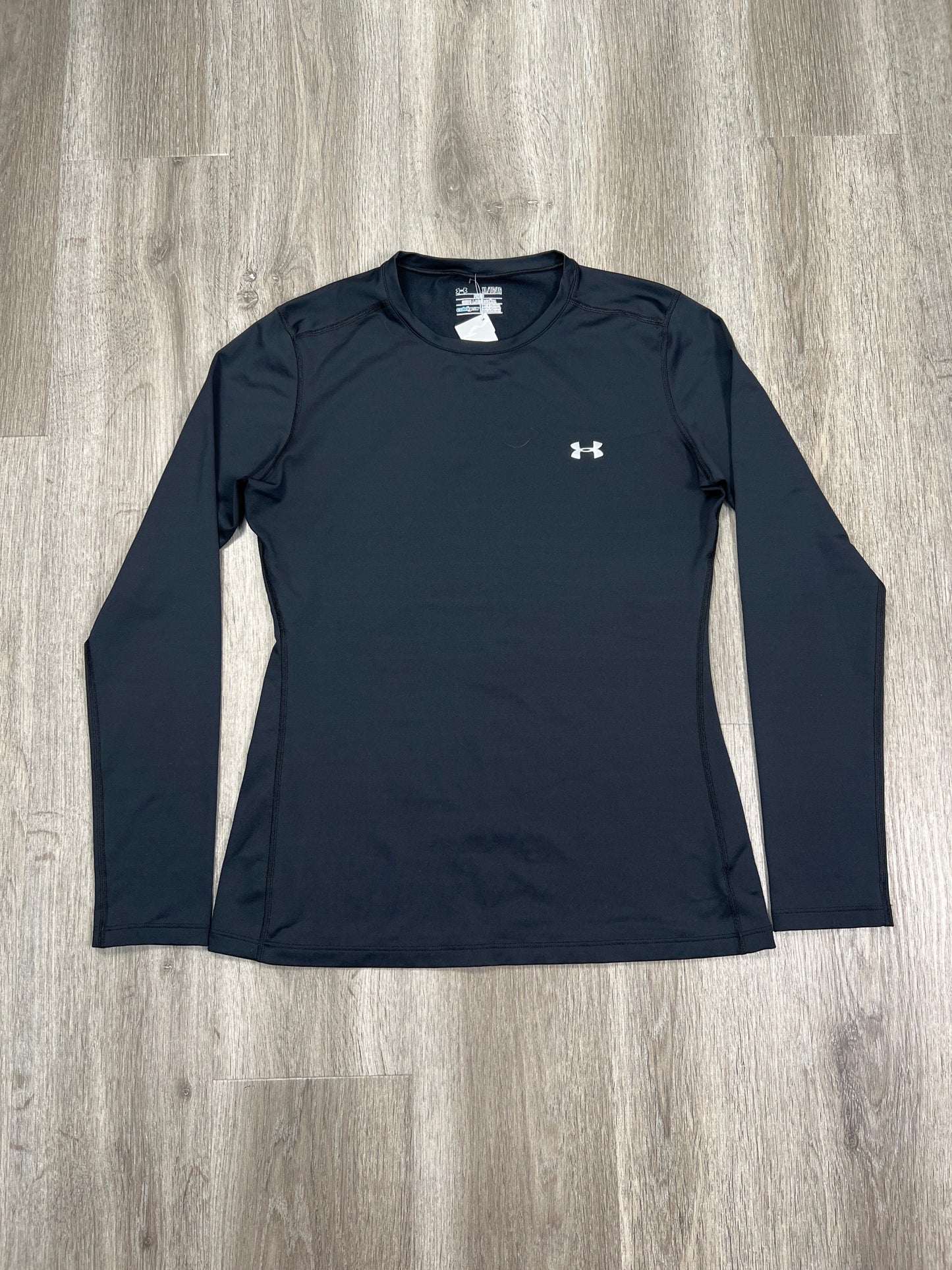 Athletic Top Long Sleeve Crewneck By Under Armour In Black, Size: Xl