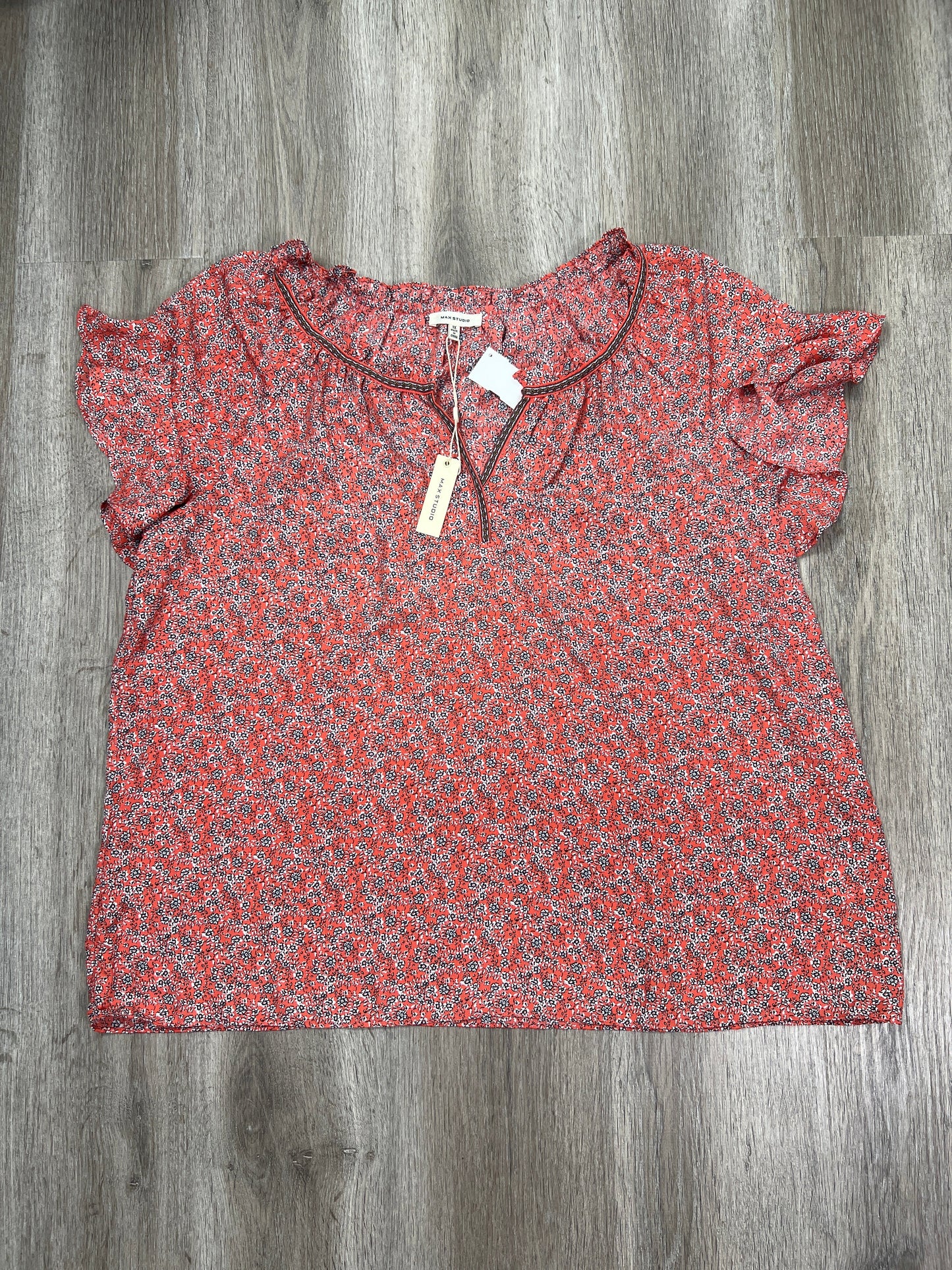 Blouse Short Sleeve By Max Studio In Animal Print, Size: 1x