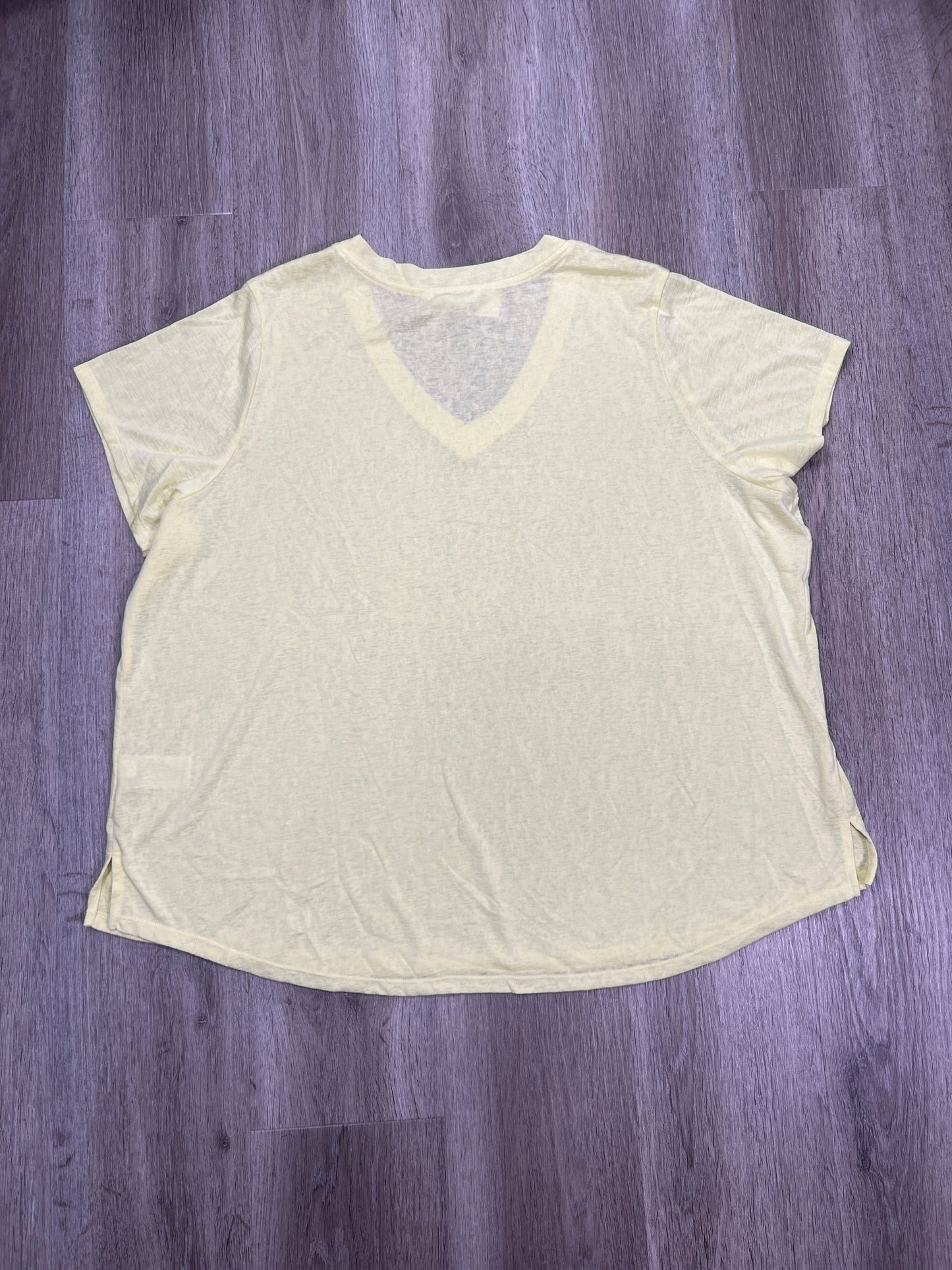 Athletic Top Short Sleeve By Athleta In Yellow, Size: 3x