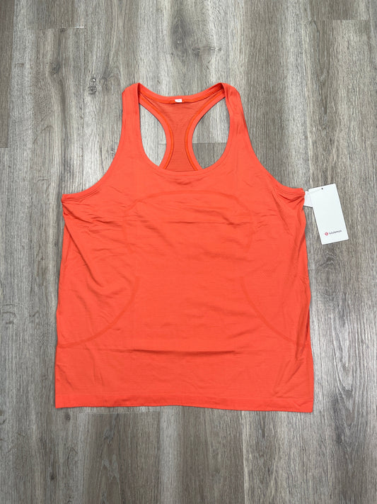 Athletic Tank Top By Lululemon In Orange, Size: 1x