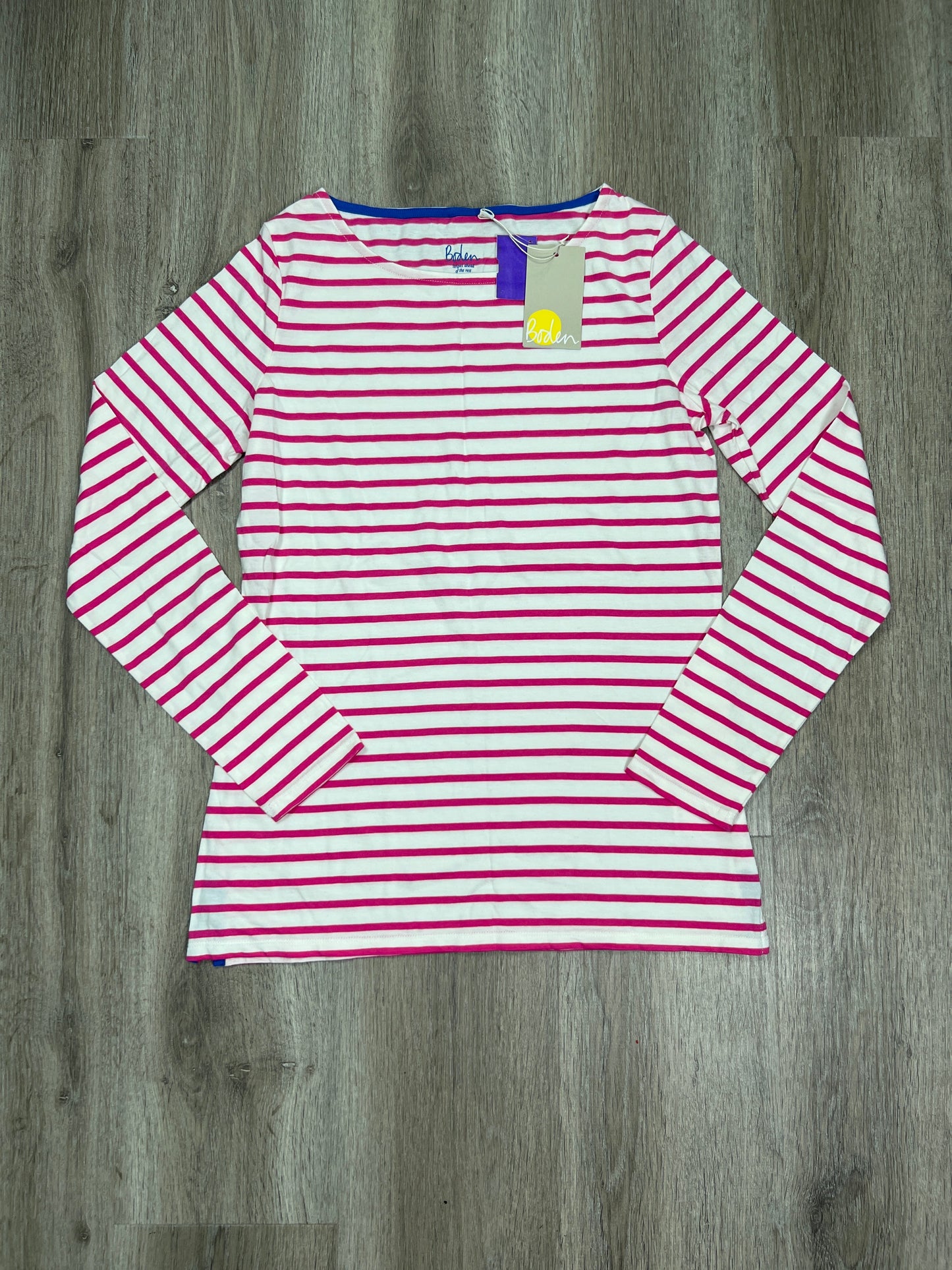 Striped Pattern Top Long Sleeve Boden, Size S