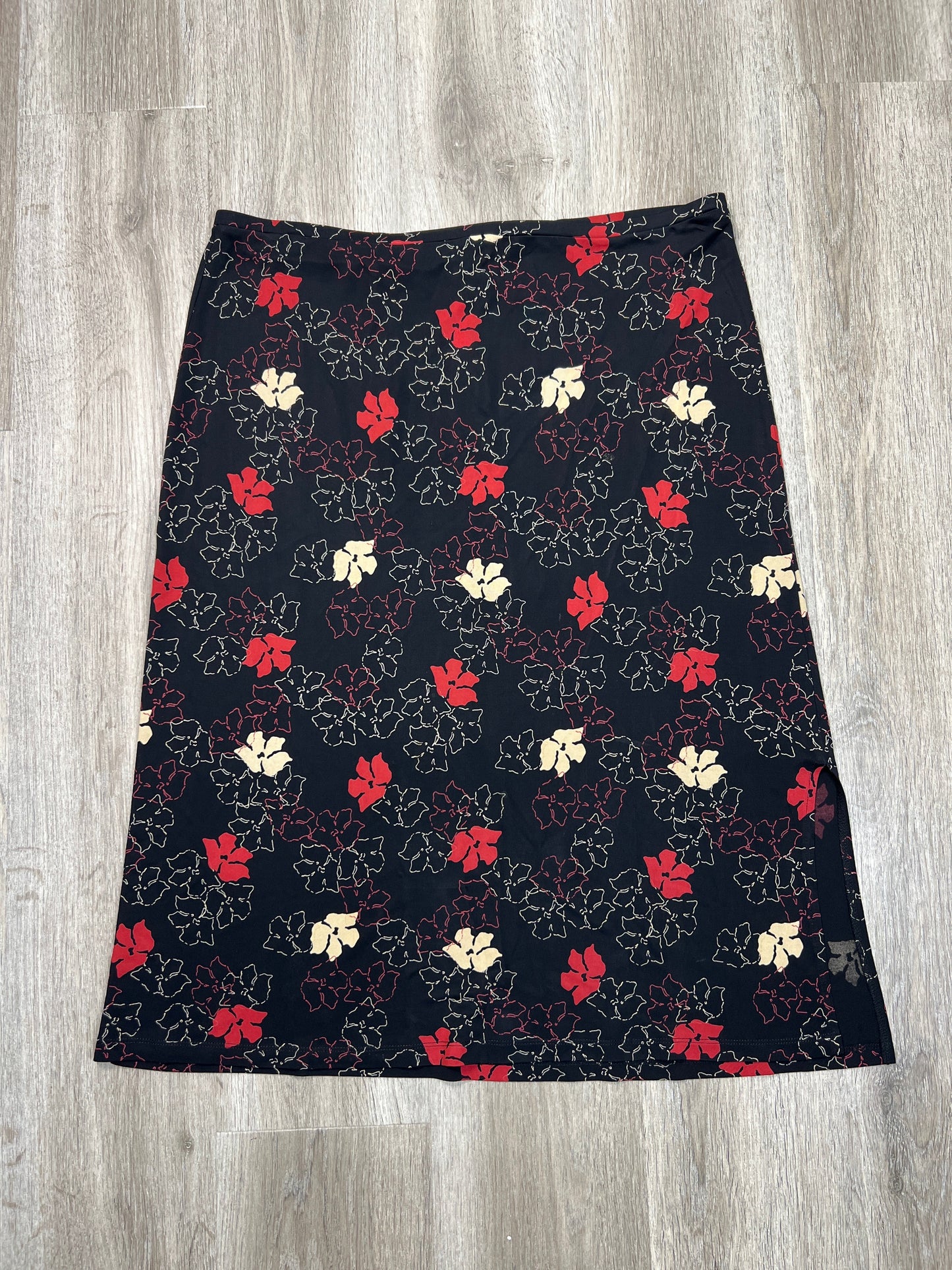 Skirt Midi By Josephine Chaus In Floral Print, Size: Xl