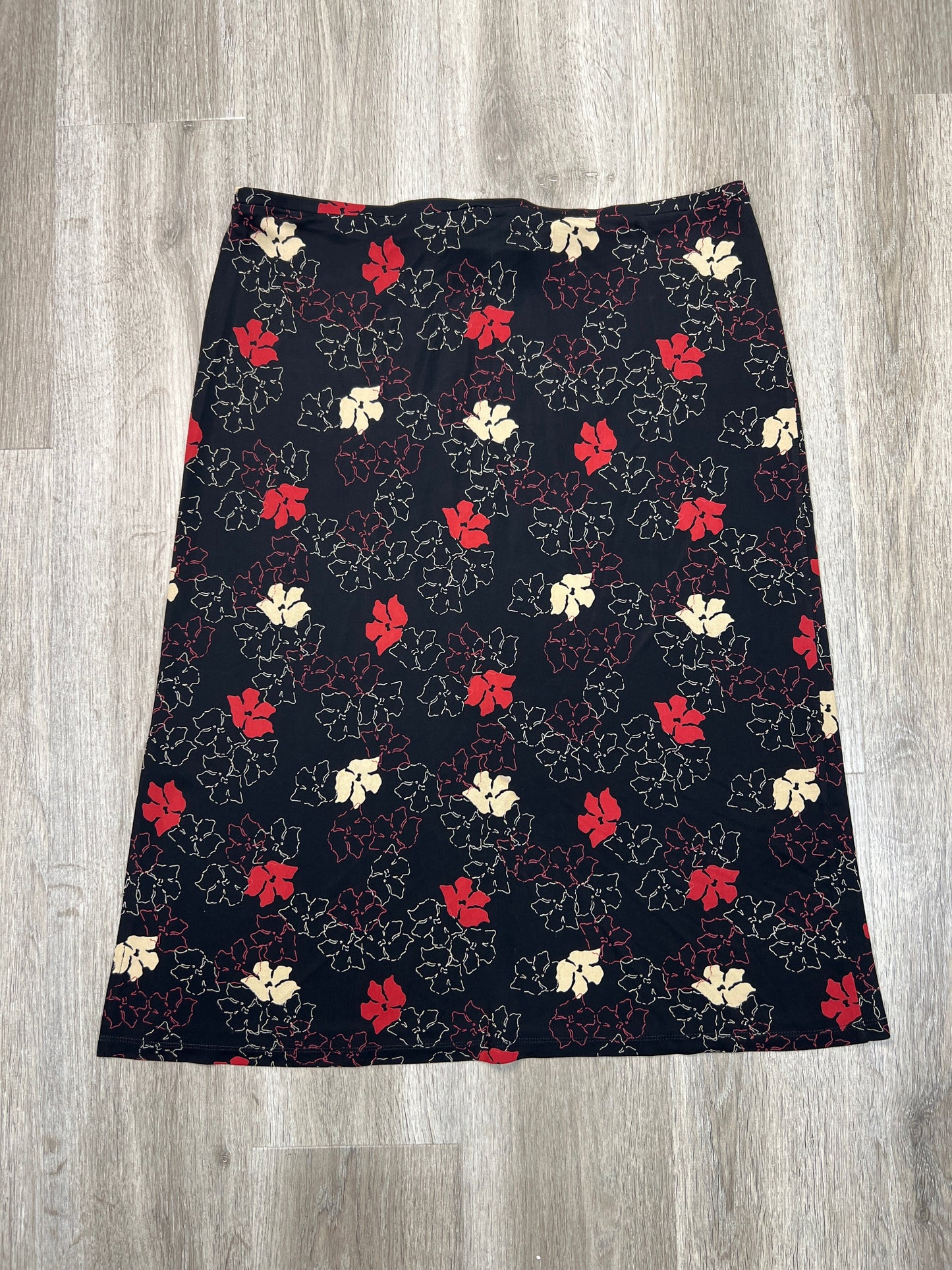 Skirt Midi By Josephine Chaus In Floral Print, Size: Xl