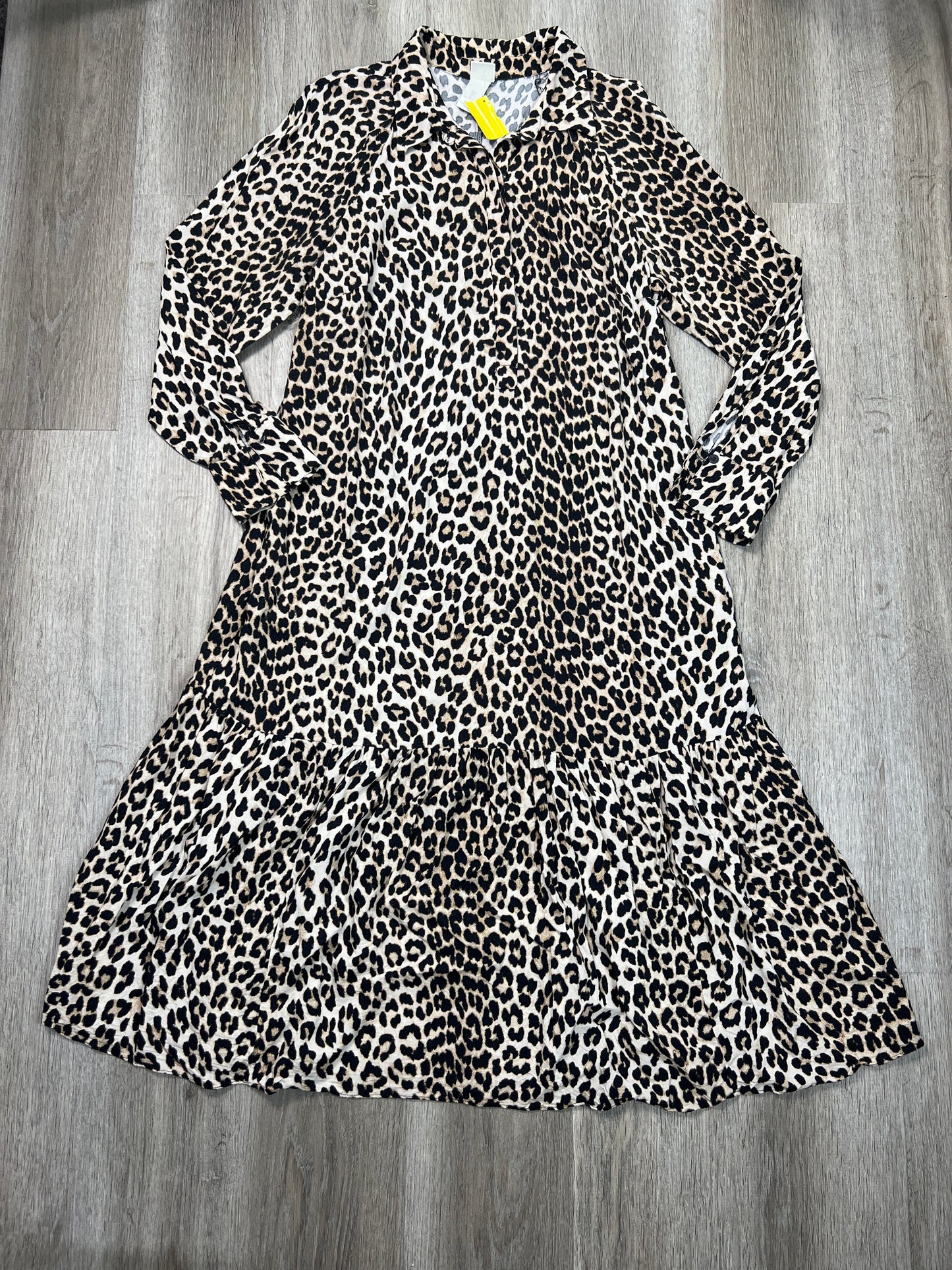 Dress Casual Midi By H&m In Animal Print, Size: L