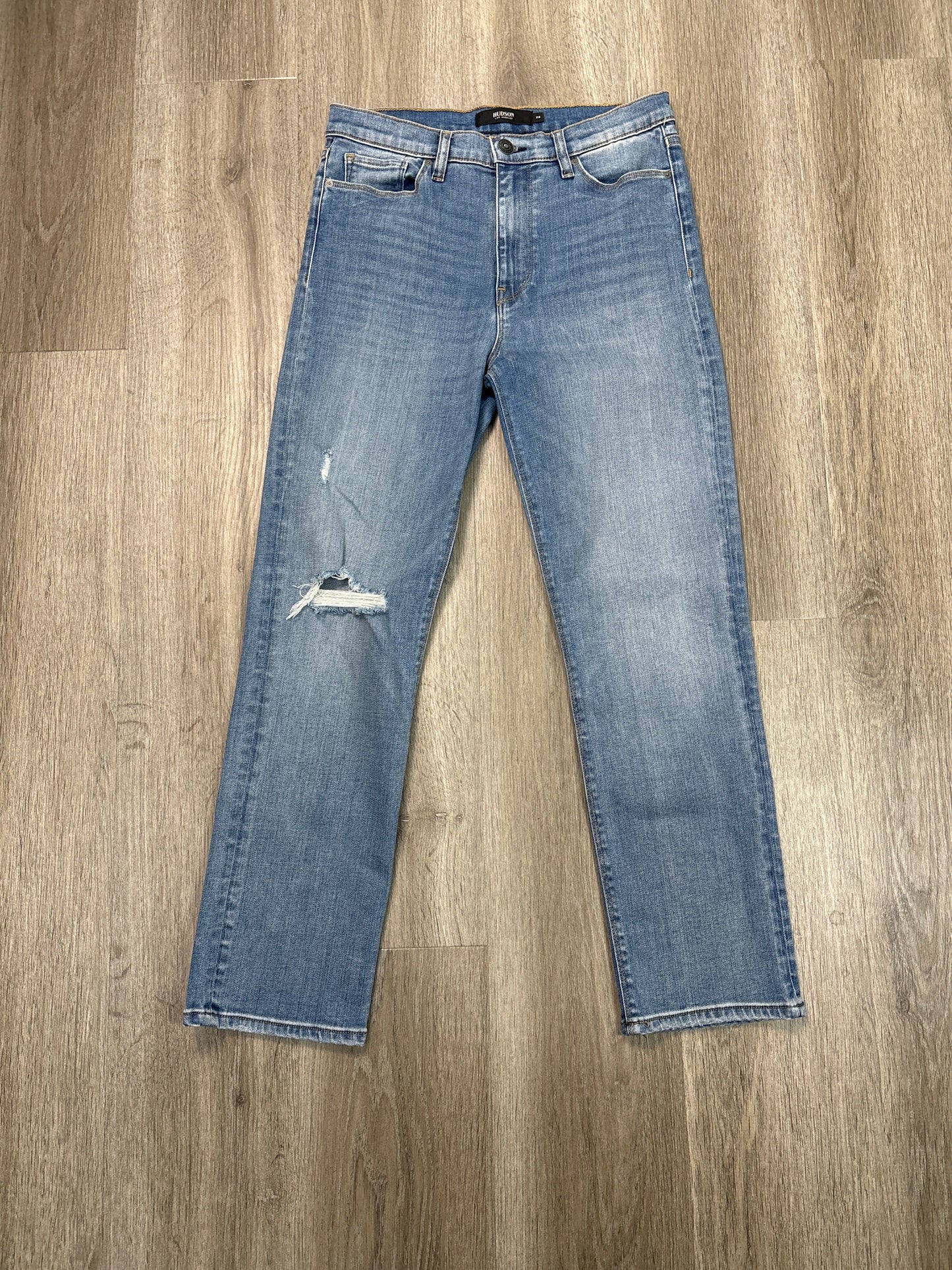 Jeans Straight By Hudson In Blue Denim, Size: 6