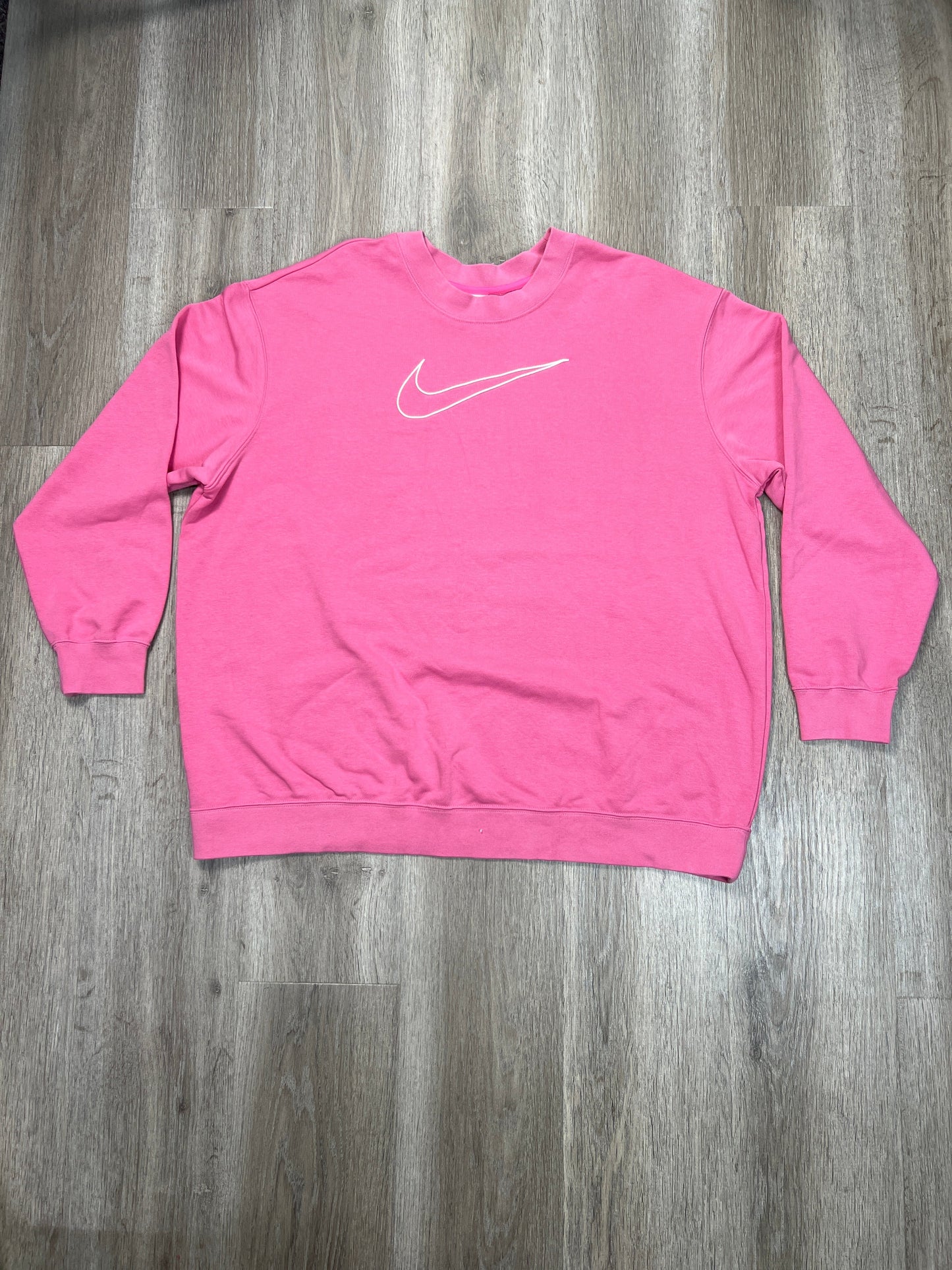 Sweatshirt Crewneck By Nike Apparel In Pink, Size: 1x