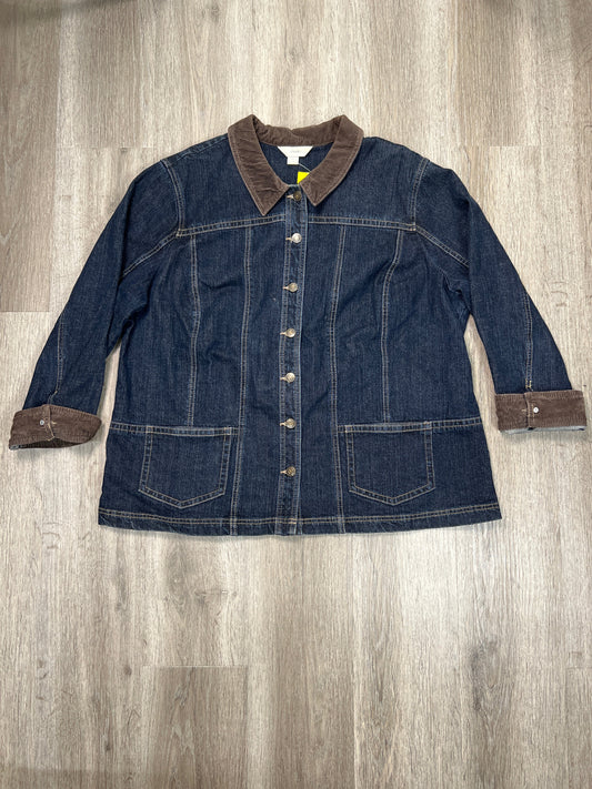 Jacket Denim By Cj Banks In Blue Denim, Size: 2x