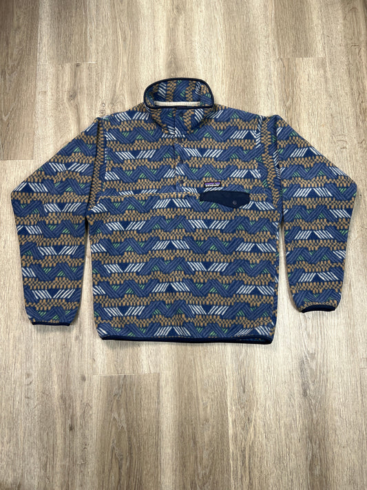 Sweatshirt Collar By Patagonia In Blue, Size: S