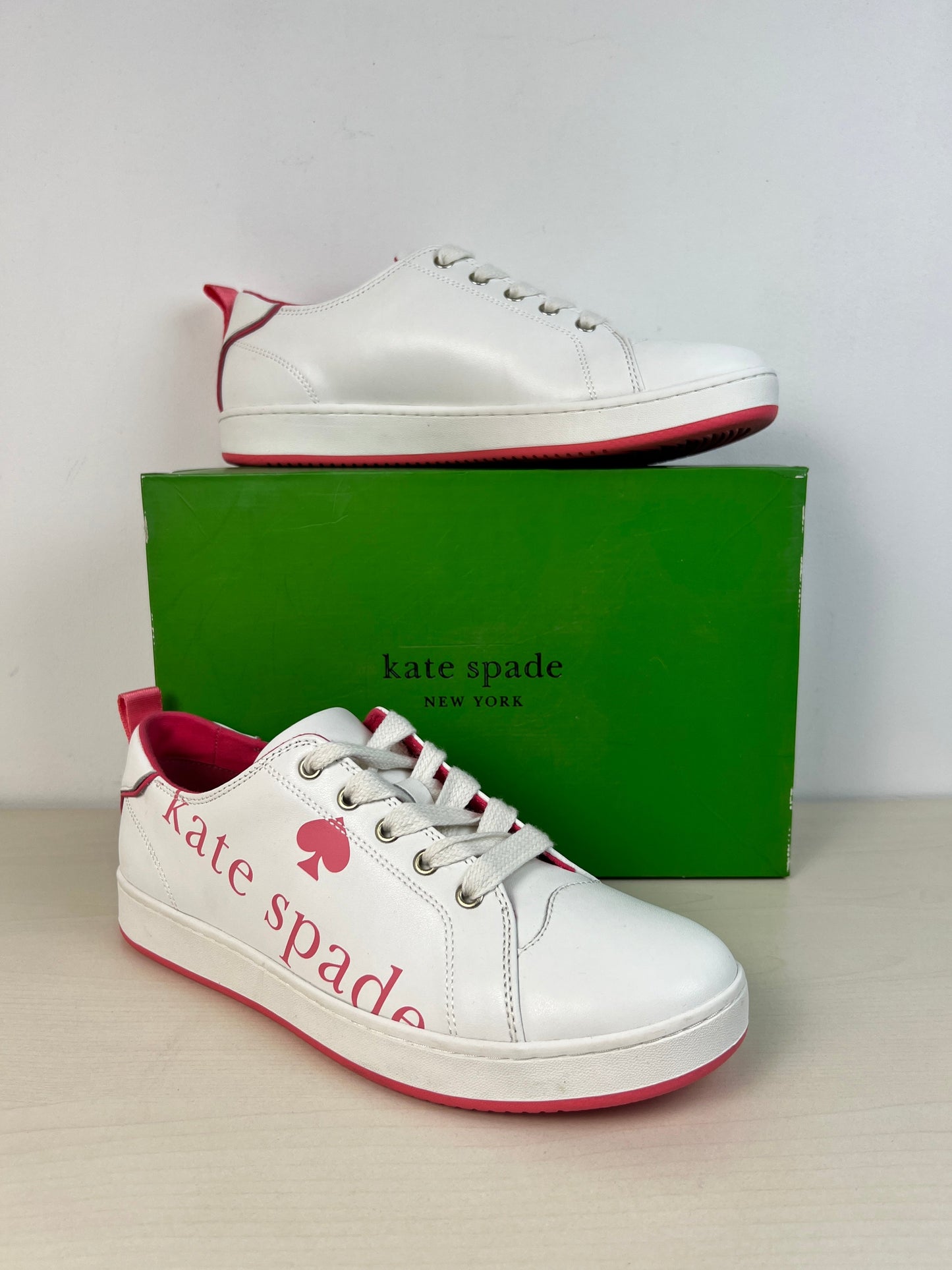 Shoes Designer By Kate Spade In Pink & White, Size: 11