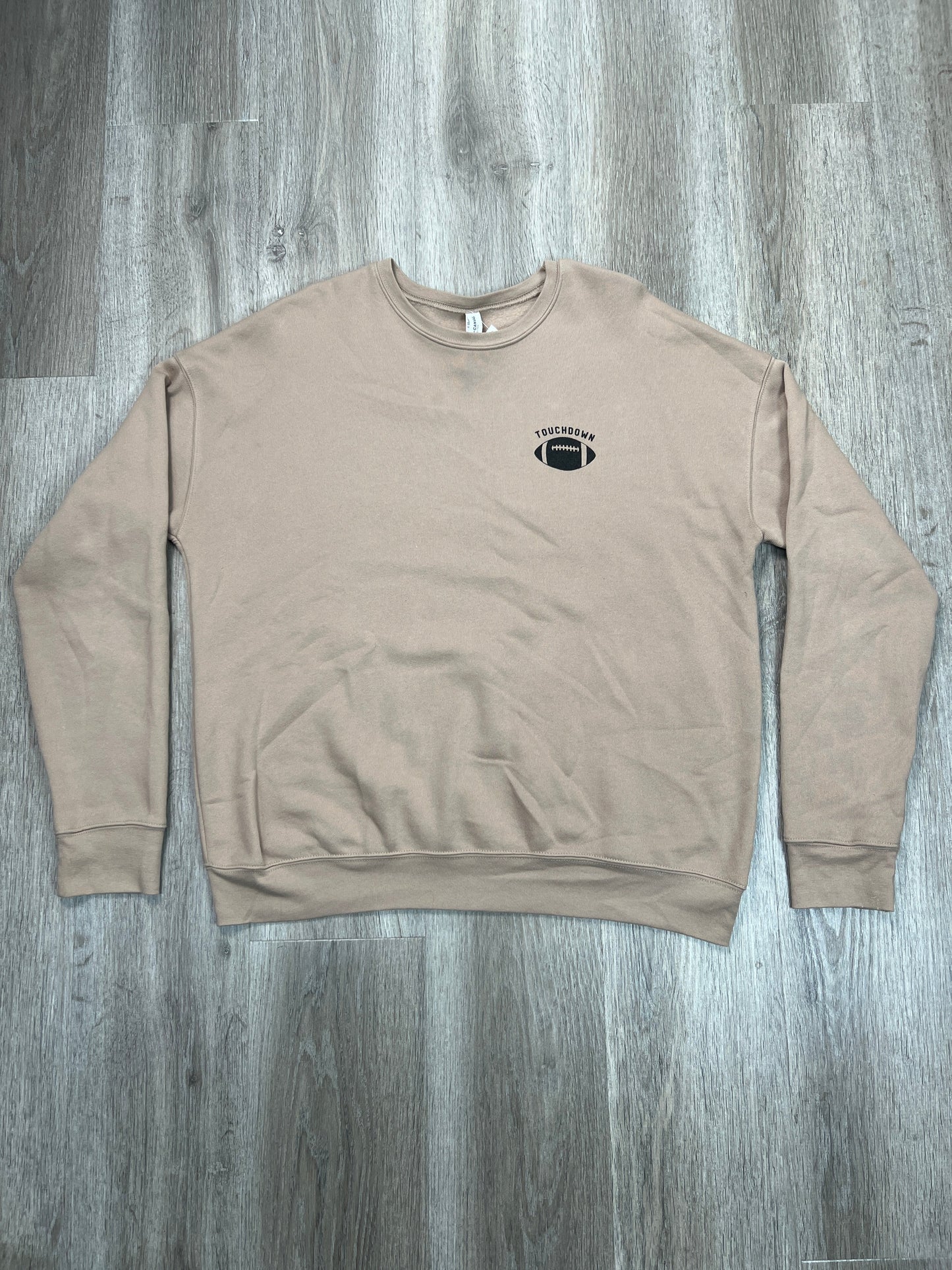 Sweatshirt Crewneck By Bella + Canvas In Brown, Size: L