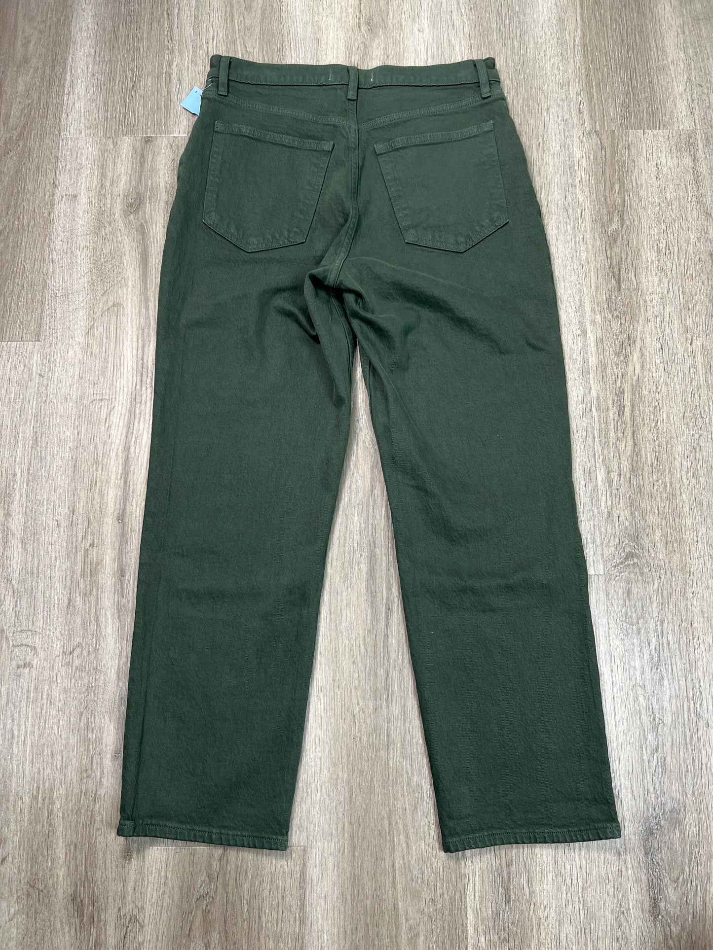 Jeans Straight By Abercrombie And Fitch In Green Denim, Size: 10