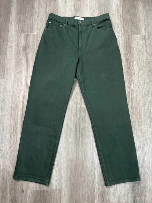 Jeans Straight By Abercrombie And Fitch In Green Denim, Size: 10