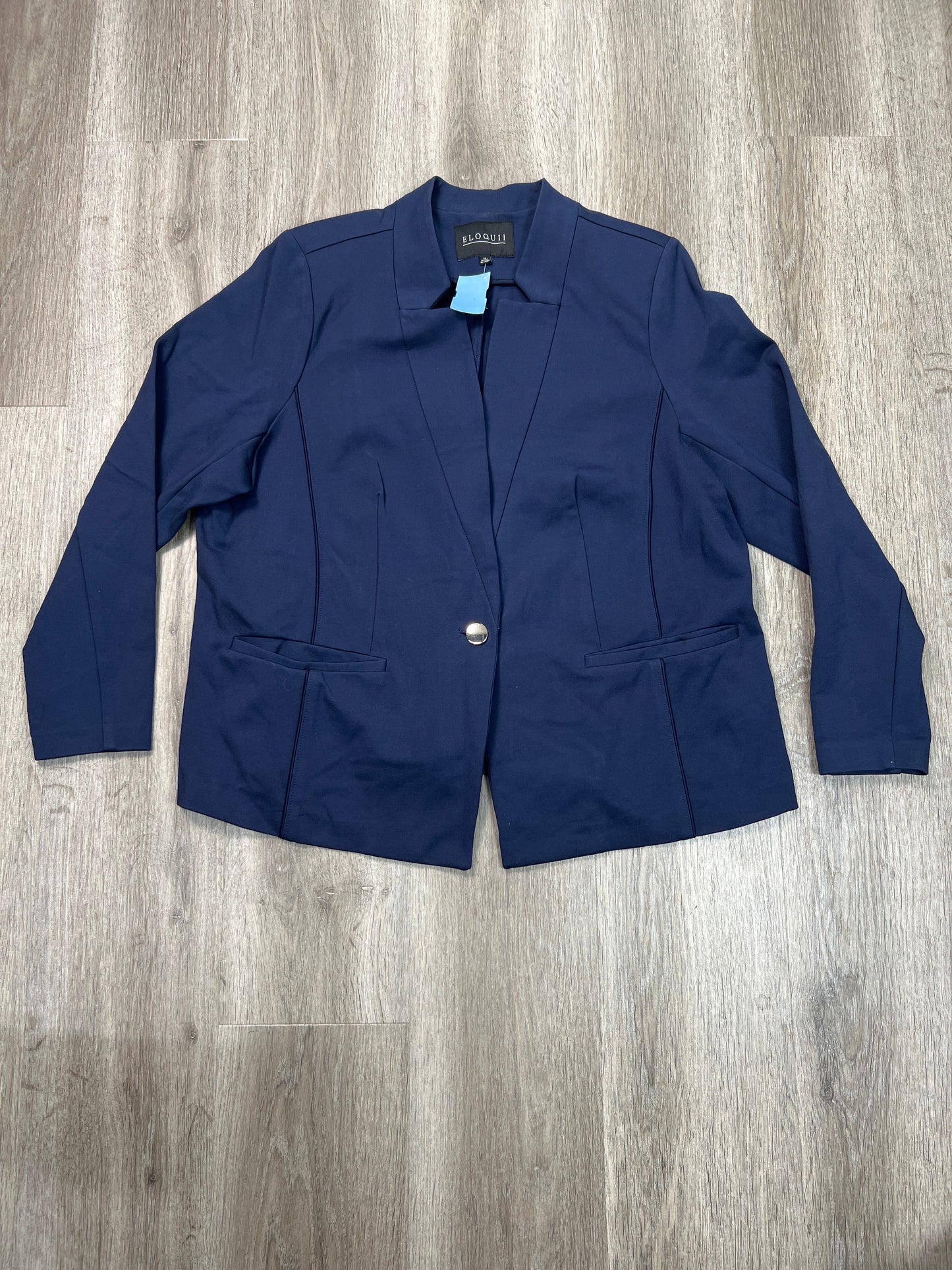 Blazer By Eloquii In Navy, Size: 1x