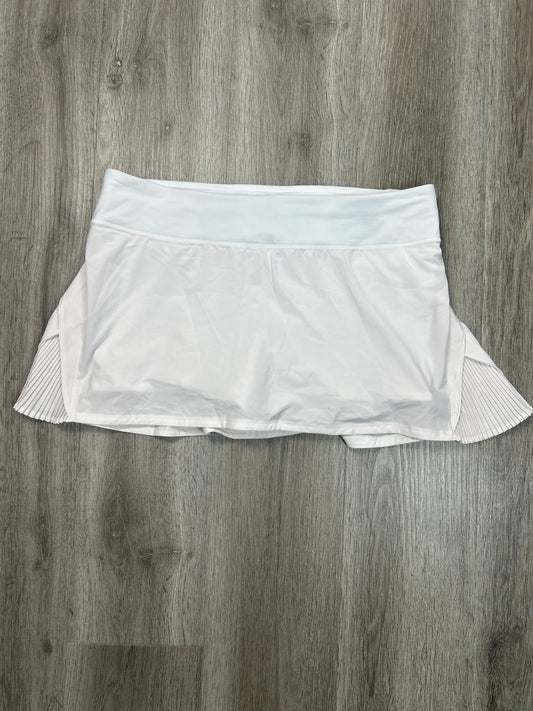 Athletic Skort By Lululemon In White, Size: L