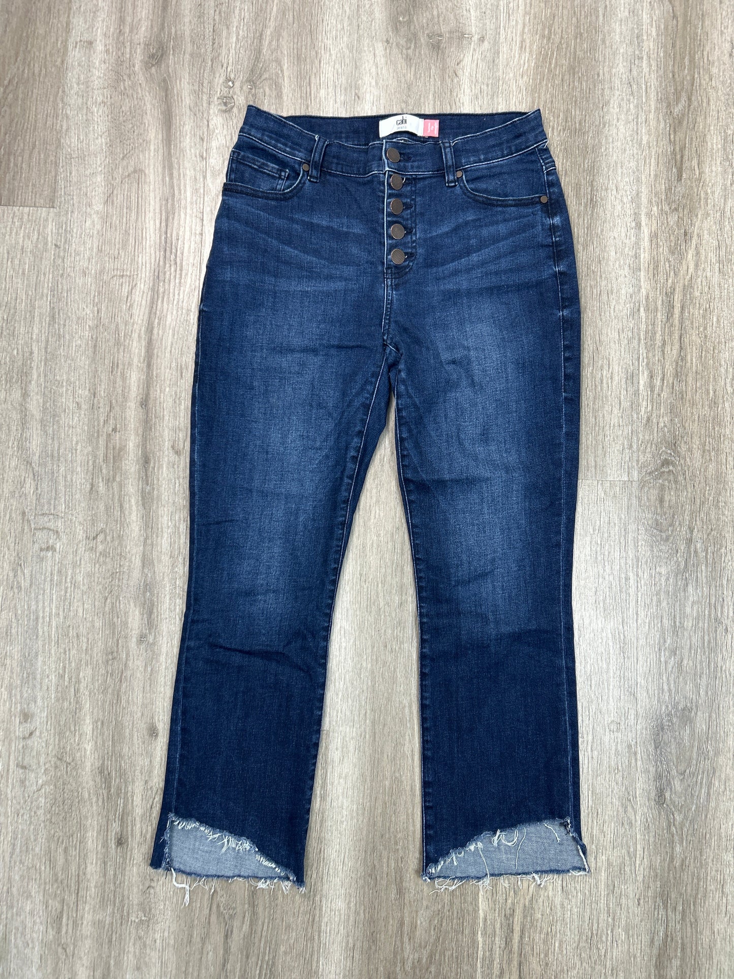 Jeans Straight By Cabi In Blue Denim, Size: 4