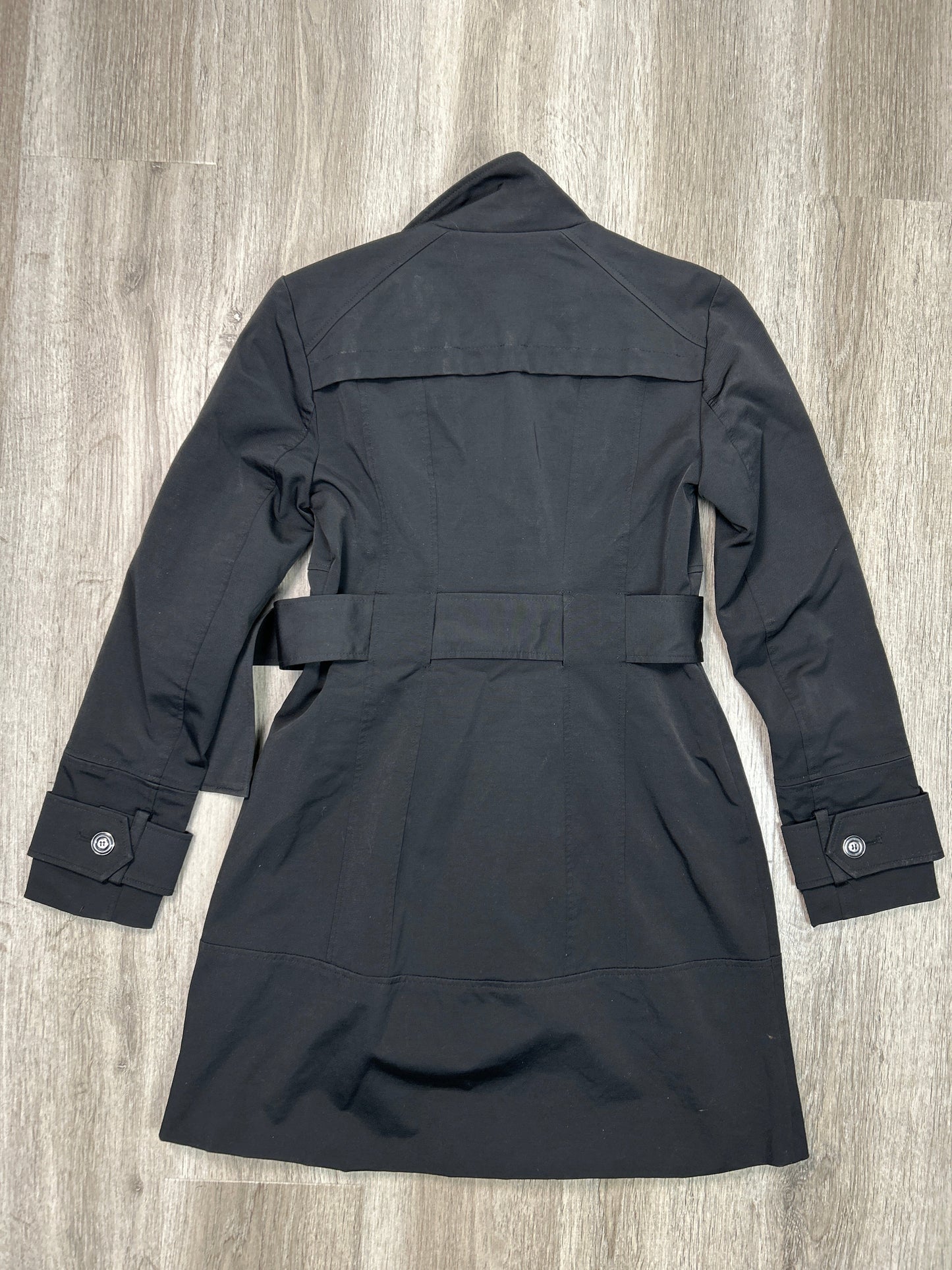 Coat Trench Coat By New York And Co In Black, Size: Xs