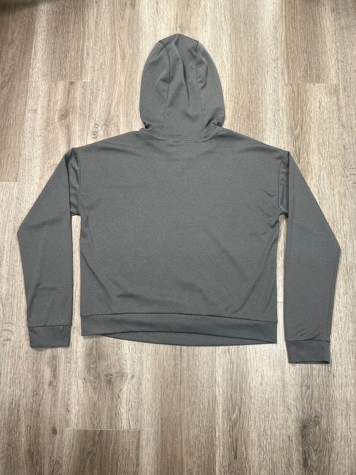 Athletic Top Long Sleeve Hoodie By The North Face In Grey, Size: L