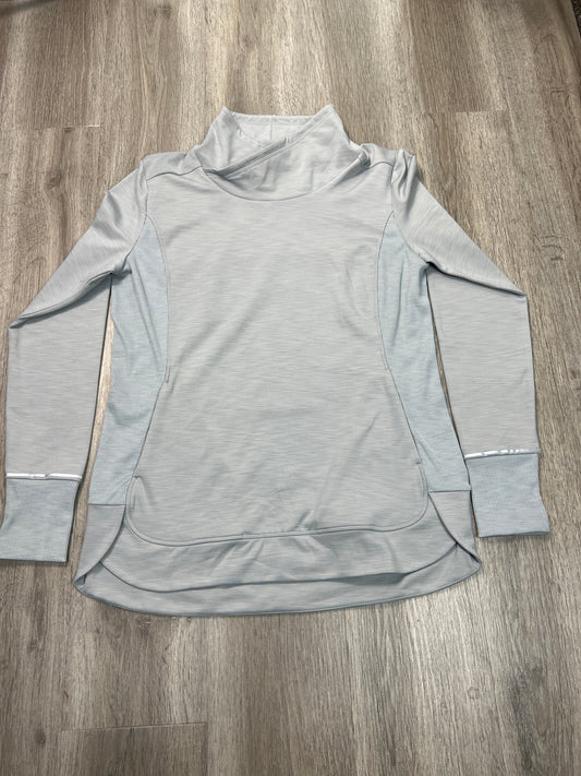 Athletic Top Long Sleeve Collar By Athleta In Grey, Size: M