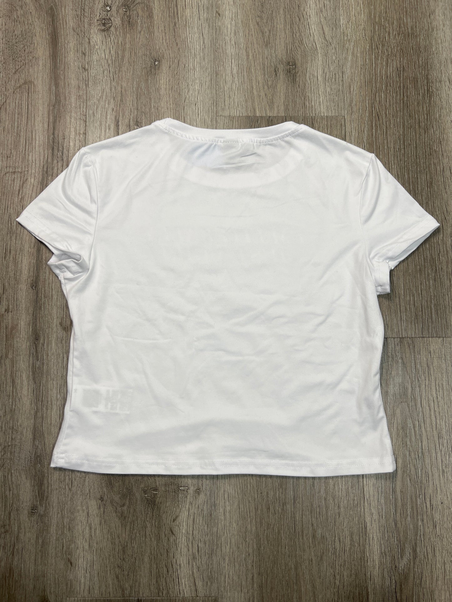 Top Short Sleeve By Shein In White, Size: M