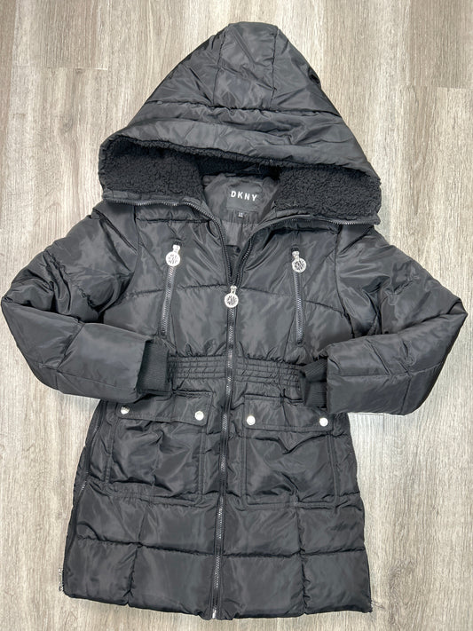 Coat Puffer & Quilted By Dkny In Black, Size: L