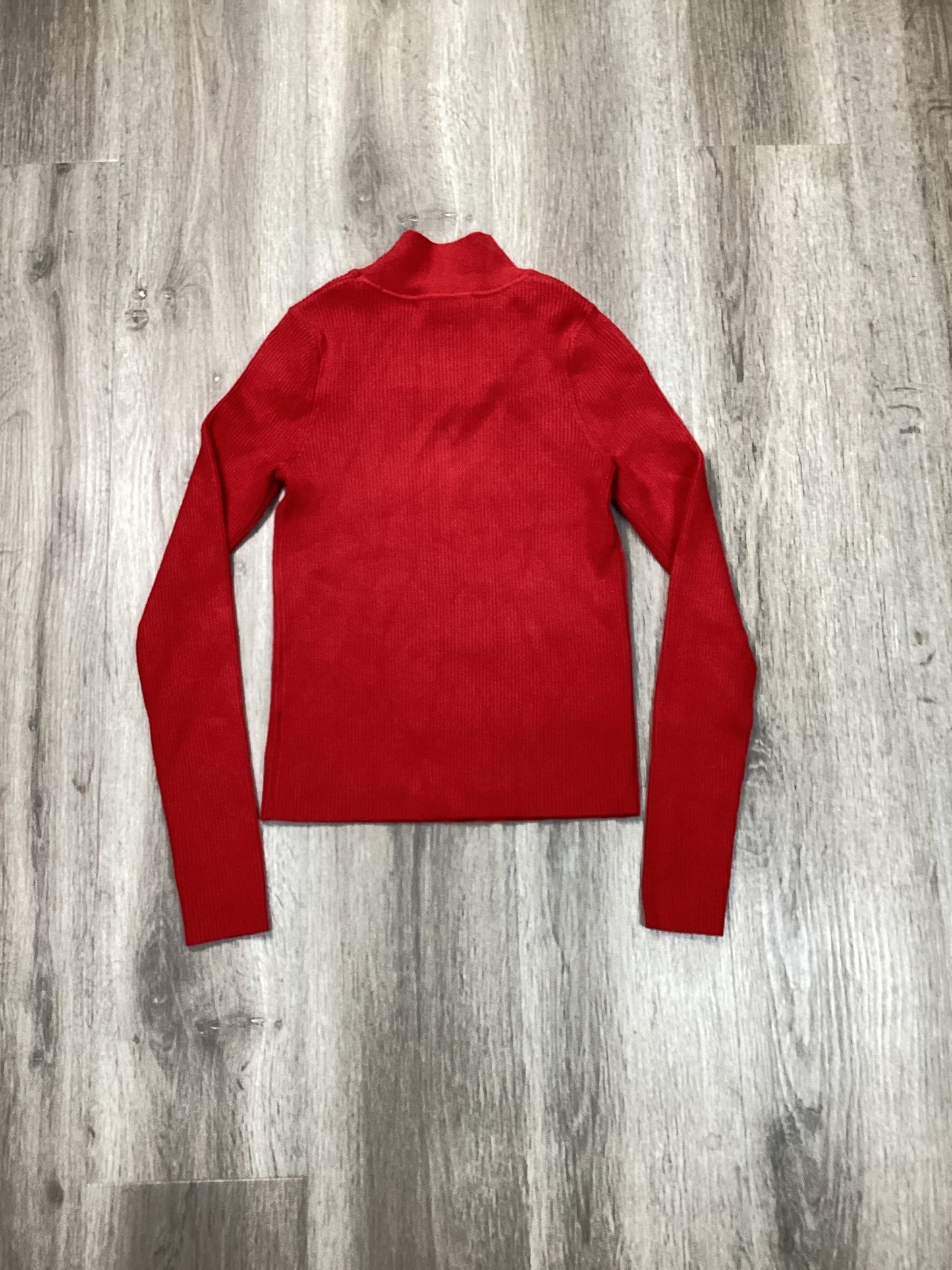 Top Long Sleeve By Peach Love Cream California In Red, Size: S