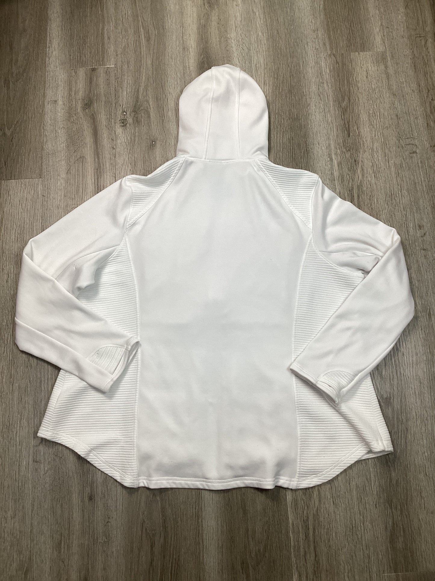 Jacket Fleece By Tek Gear In White, Size: 3x