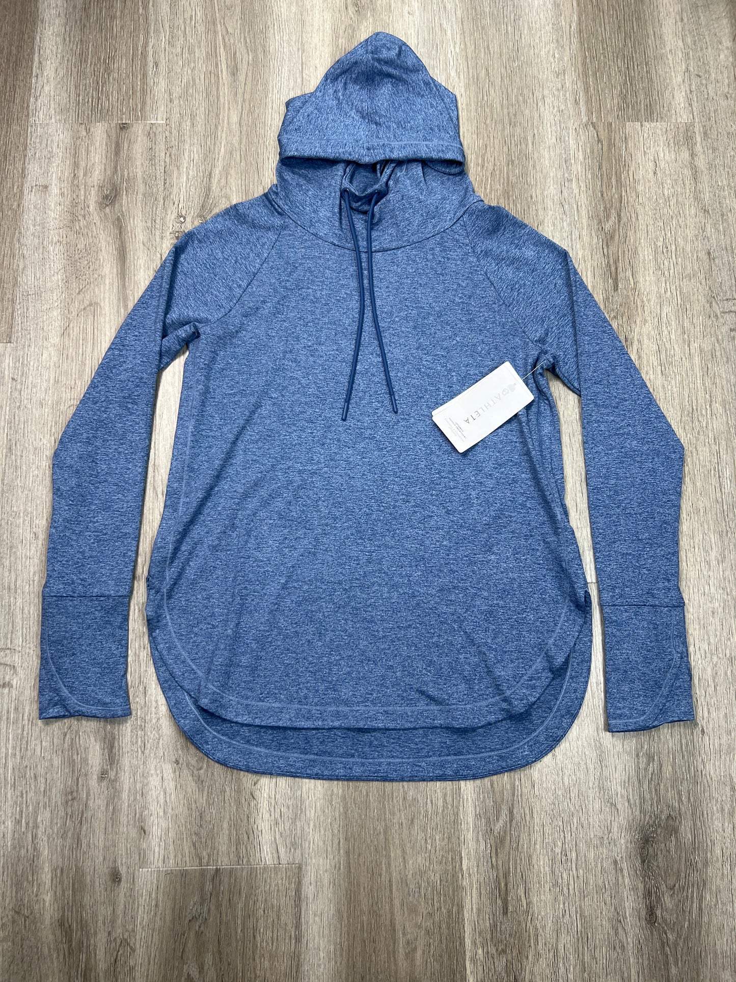 Athletic Top Long Sleeve Hoodie By Athleta In Blue, Size: M