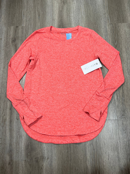 Athletic Top Long Sleeve Crewneck By Athleta In Orange, Size: S