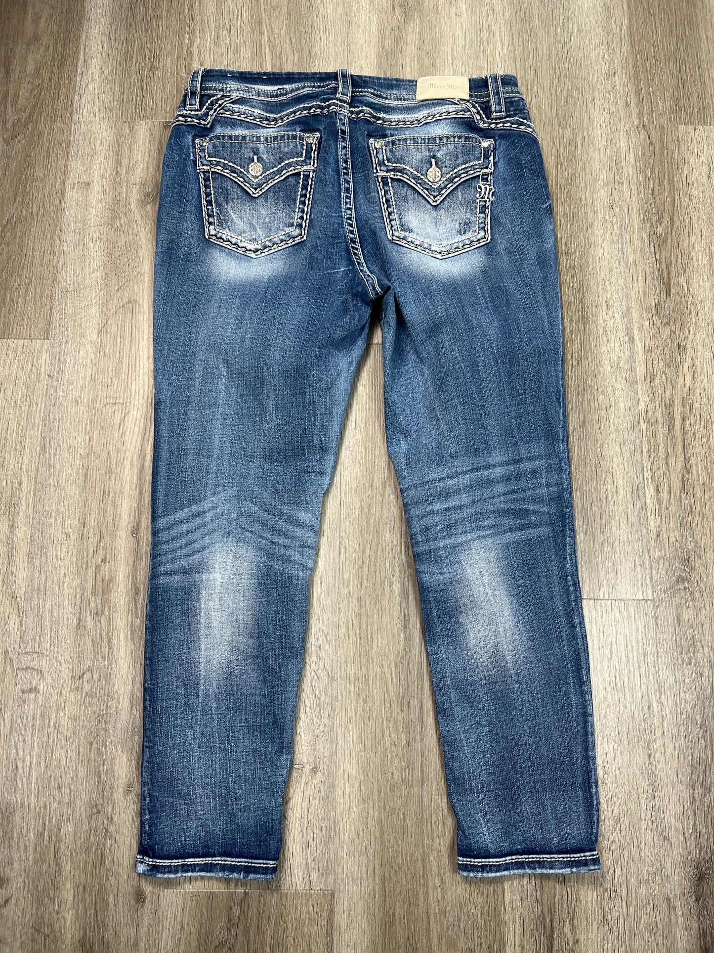 Jeans Skinny By Miss Me In Blue Denim, Size: 16