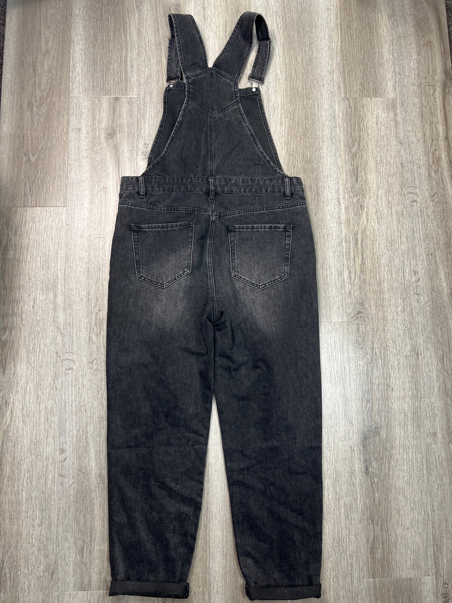 Overalls By TNR JEANS In Black Denim, Size: L