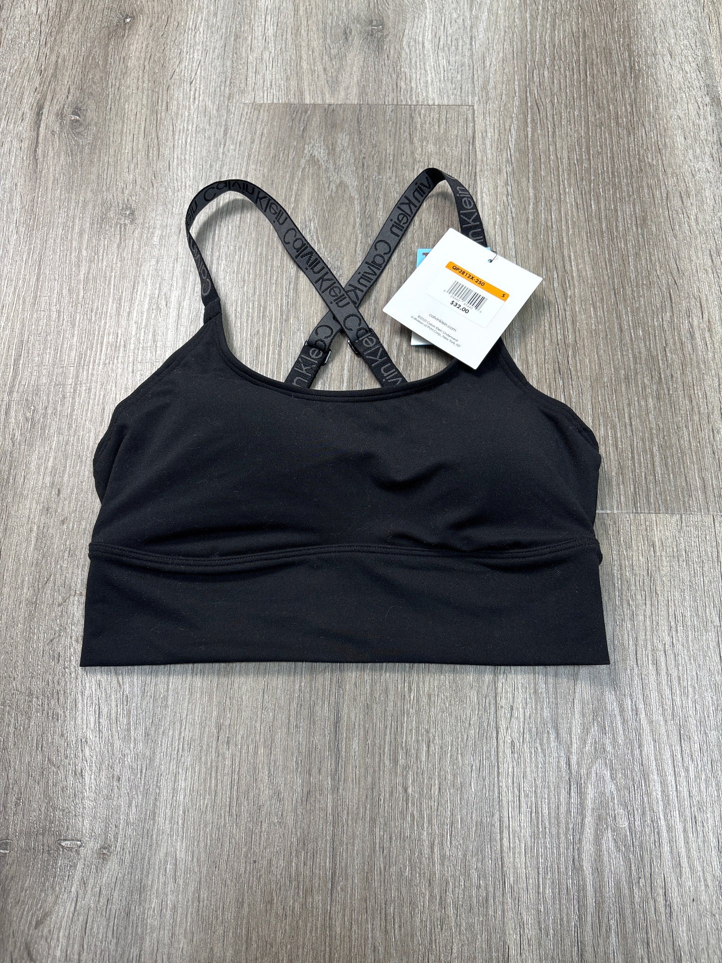 Athletic Bra By Calvin Klein In Black, Size: S